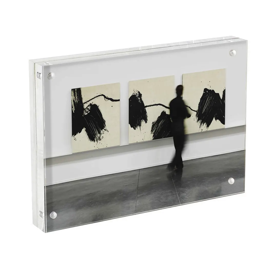 Custom Acrylic Signs A4 A5 A6 Brand Logo Photo Frame Magnetic Acrylic Desktop Stand Menu Stand Holder