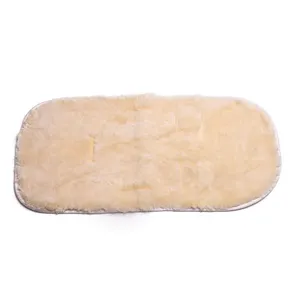 Doublure de poussette en laine d'agneau en cuir de mouton standard Doublure de chaise en peau de mouton tondue sûre