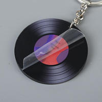 Produits populaires HuanDao, porte-clés personnalisé en forme de mini CD NFC, disque acrylique, porte-clés en vinyle NFC, porte-clés en forme de boîtier de CD