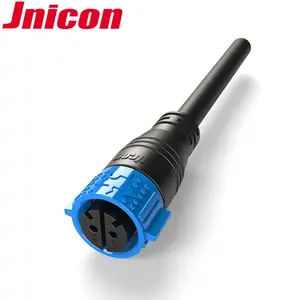 Jnicon SR tooling 500V high voltage M25 waterproof connector 2 pin male to female cable molded connector