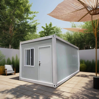 Conteneur maritime pliable et mobile de 20 pieds, préfabriqué, modulaire, pour maison, bureau ou bâtiment, design moderne du milieu du siècle, en acier, à montage rapide