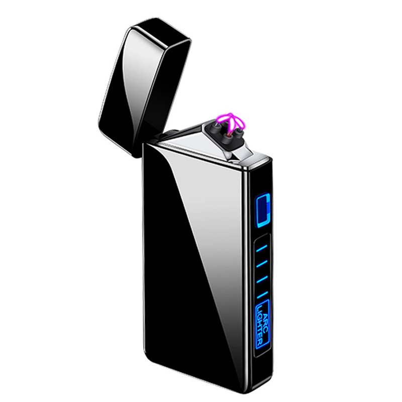 Классическая металлическая боковая импульсная зажигалка с USB-зарядкой, Лидер продаж, зажигалки