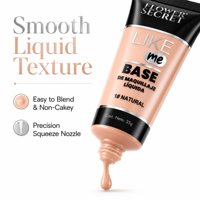 Fond de Teint Liquide Flower Secret 35g - 4 Teintes pour Tous Types de Peau - Usine Professionnelle OEM/ODM pour Femmes