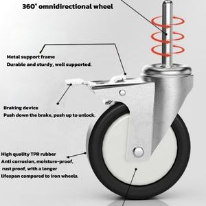 עגלת שירות מסחרית חזקה בעלת 3 שכבות מפלדת אל-חלד מלוטשת, קיבולת עומס 300 ק\"ג/מטר, עגלת איסוף ניידת עם קערות - Product Image 5