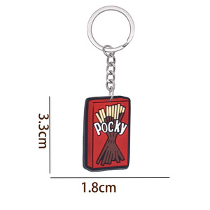 Sleutelhanger met karabijnhaak, snack-serie, zacht PVC rubber, tasbedel, <span class=keywords><strong>QR</strong></span>-<span class=keywords><strong>code</strong></span> scannen, <span class=keywords><strong>WeChat</strong></span> business, klein cadeau - Product Image 6