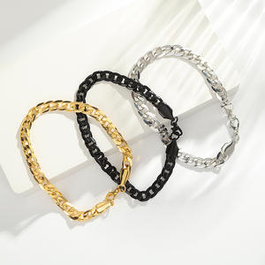 Pulsera de eslabones cubanos para hombre, aleación de zinc, chapada en oro, estilo punk, joyería de moda, regalo Tiyo ABB0159 - Product Image 3