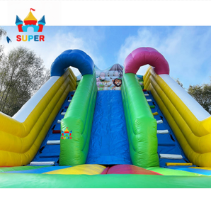 Tobogán Inflable Doble con Diseño de Animales de la Selva Tropical (Elefante, <span class=keywords><strong>León</strong></span>, Cebra) para Fiestas y Alquiler Comercial - Product Image 3