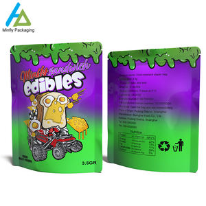 Vendas quentes em estoque milhares de sacos de embalagem de comestíveis estilos sacos Mylar 35g reutilizáveis embalagem de comestíveis de cheiro 3.5g 3.5g - Product Image 5
