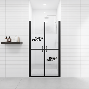 Porta Doccia Scorrevole Semi-Trasparente 28.7'-29.9'x74.8' con Telaio in Vetro Temperato 8mm Design Minimalista - Product Image 2