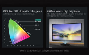 Projecteur laser DLP à ultra courte focale pour cinéma maison D068-X1-41 |   1080P Prêt pour la 4K |   Cinéma portable intelligent 3D prêt à l'emploi avec Android 11 - Product Image 4