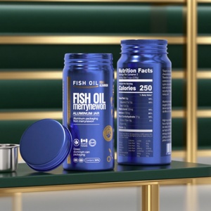 Botella de Aluminio Ecológica para Medicamentos, Botella Metálica para Aceite de Pescado, Botella de Aluminio Personalizada y Duradera - Product Image 1