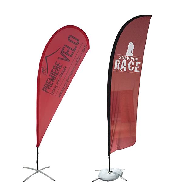 Custom Wholesale Cheap Promotional Outdoor Advertising Teardrop Beach Feather Flag