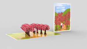 Tarjeta de Felicitación Artesanal 3D con Diseño de Árbol de Corazones, Arte en Papel Romántico para Parejas, Regalo de Cumpleaños, Aniversario o Graduación - Product Image 3