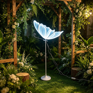 Lámpara Colgante LED con Forma <span class=keywords><strong>de</strong></span> Mariposa Azul para Decoración <span class=keywords><strong>de</strong></span> Bodas, Lámpara <span class=keywords><strong>de</strong></span> Pie Moderna para Ceremonias <span class=keywords><strong>de</strong></span> <span class=keywords><strong>Matrimonio</strong></span>, Recepciones, Hogar y Dormitorio - Product Image 1
