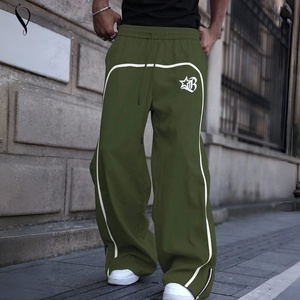 <span class=keywords><strong>Pantaloni</strong></span> da uomo personalizzati in tela <span class=keywords><strong>a</strong></span> vita media, stile streetwear, <span class=keywords><strong>a</strong></span> gamba larga, con profili riflettenti, con cerniera, <span class=keywords><strong>a</strong></span> <span class=keywords><strong>righe</strong></span>, larghi, tipo jogger e trench coat - Product Image 2