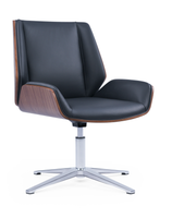 Chaise de bureau en cuir haut de gamme à dossier haut, design ergonomique, accoudoirs fixes, fonction pivotante inclinable pour la maison/le bureau