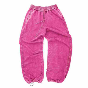 Oem <b>Wholesale</b> Custom Washable Cotton Skinny <b>Sweatpants</b> Logo <b>Sweatpants</b> Sun Faded Vintage Stacked Acid Wash <b>Flare</b> <b>Sweatpants</b> - Product Image 5