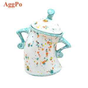 ถ้วยน้ำลายการ์ตูนสไตล์ <span class=keywords><strong>akimbo</strong></span> ของขวัญสุดสร้างสรรค์ของตกแต่งบ้านขายส่งพร้อมฝาล้างมือสำหรับใช้ชงชา - Product Image 2