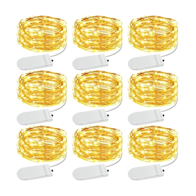 1 Meter 10led String Fairy Light Battery Operated Cr2032 Fairy Lights LED in a Jar Waterproof LED Mini Fairy Lights for Party