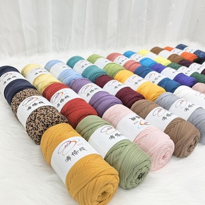 Bán Buôn Cung Cấp 200G 100% Polyester Vải Sợi Tay Dệt Kim T-Shirt Móc Thảm Dép Đi Trong Nhà Túi Lưu Trữ Độ Đàn Hồi Cao - Product Image 6