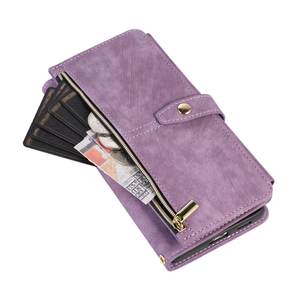 <span class=keywords><strong>Pochette</strong></span> portefeuille à fente pour carte PU à fermeture éclair avec coque de téléphone à fermeture magnétique pour Samsung <span class=keywords><strong>S22</strong></span> S23 Plus S24 <span class=keywords><strong>Ultra</strong></span> - Product Image 3