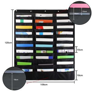 Office Classroom <b>Folder</b> Storage Hanging Bag Hanging <b>File</b> <b>Folder</b> Organizer Wall Hanger for Magazines - Product Image 4