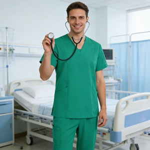 Women's Scrub Suits Split Set Moisture Wicking For Dentists ICU Beauty Salon Nurses Uniforms - Product Image 3