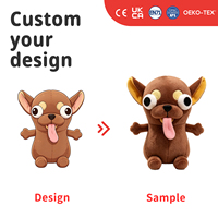 Peluche Chien Abstrait Personnalisé, Jouet Amusant à Grands Yeux, Animal en Peluche Original, Personnage de Dessin Animé Pétillant, Poupée pour Enfants, Cadeau, Mascotte de Marque