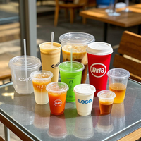 Gobelets pour boissons froides en PET |   Gobelets en plastique transparent recyclables et durables