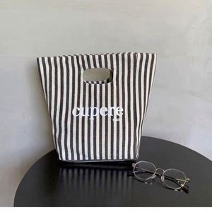 <b>Canvas</b> Lined Lunch Bag PC Material Lunch Bag Linen Bento Bag All Seasons Student Bag Customizable Closure Bag Cotton Handbag - Product Image 1