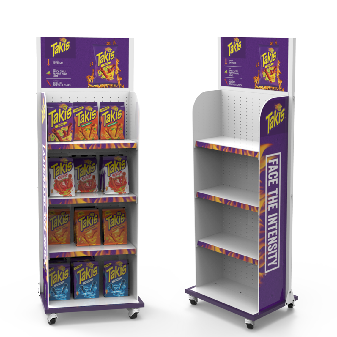 Apache Customized Metal Potato Chip Snack Board Layer Movable Single-sided Display Rack for Stores and Supermarkets — view 3