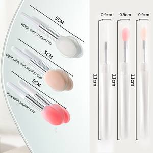 YOUXIN Mini Kit de Pinceaux de Maquillage de Voyage – Pinceau Éventail en Silicone pour Rouge à Lèvres, Gloss et Visage avec Capuchon - Product Image 2