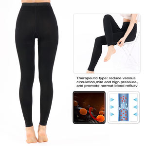 Collants <span class=keywords><strong>de</strong></span> compression médicale unisexe à soutien gradué, sans pied, pour varices, œdèmes et voyages, et leggings - Product Image 3