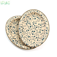 Papier écologique jetable rond en forme de poisson Plaques pour la rentrée scolaire et les emballages alimentaires chauds