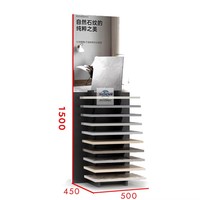 Étagère d'exposition en métal personnalisée pour carreaux et marbre, support vertical pour les magasins de matériaux de construction et les expositions