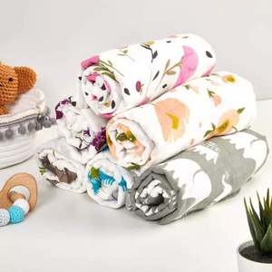 Popular Wholesale Custom 110*110 cm 100% Cotton Muslin Swaddle Wrap <b>Baby</b> <b>Blanket</b> - Product Image 2