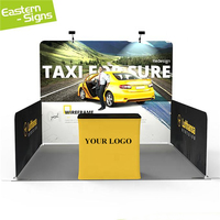 Stand d'exposition modulaire portable en tissu réutilisable 3x3, stand d'exposition standard 10x10 pour foire