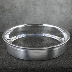 Labio de rueda inversa de 3 piezas para bodas 19 pulgadas <span class=keywords><strong>40</strong></span> agujeros Llanta de rueda de 3 piezas Aleación de labio exterior plano pulido 6061-T6 - Product Image 2