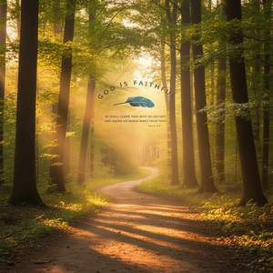 Camiseta de manga larga con versículo bíblico cristiano: Dios es fiel, Salmo 91, KJV - Product Image 3