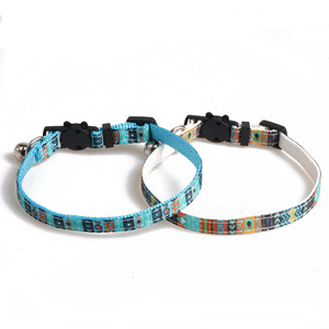Verstellbares Boho-Katzenhalsband mit Fischgräten-Anhänger, Breakaway-Verschluss, Tribal-Muster, Südwestlicher Stil, Buntes Katzenhalsband für Kätzchen - Product Image 6