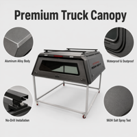 Hardtop de camion en aluminium étanche avec charnières et coffre arrière, installation sans perçage pour Mitsubishi Triton 2024+