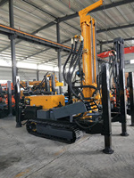 Machine de forage de puits d'eau sur chenilles, hydraulique et pneumatique, automatique, pour usage commercial
