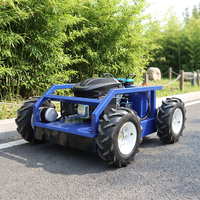Tondeuse à gazon compacte qualifiée de 550 mm à roues, télécommandée, pour le nettoyage des pelouses résidentielles périurbaines