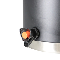 Growler à bière en acier inoxydable à double paroi isolé sous vide de 5 L avec robinet inférieur, vente chaude