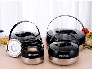 4Pcs Set 2-4-6-10L Thermos Insulated Food Warmer Casserole Hot Pot <strong>Double</strong> <strong>Wall</strong> Stainless Steel Lunch <strong>Boxes</strong> - Product Image 2