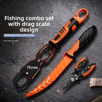 Pince de pêche multifonctionnelle Yuelu Model 10 en alliage d'aluminium 420 avec balance, pince à leurres et couteau de pêche