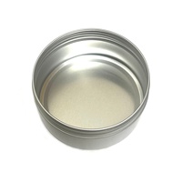 Boîte en aluminium recyclable de 250 ml, ronde, argentée, au design épuré, pour cire capillaire, maquillage, personnalisable, idéale pour le rangement de cadeaux