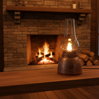 Lampe de table cloche en résine et verre pour salon, lumière LED, design peint à la main, veilleuse moderne métallique de Noël rechargeable