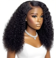 Perruque Afro Courte Noire en Gros, Lace Front Synthétique Bouclée Fluffy Résistante à la Chaleur pour Femmes, Style Protecteur Quotidien, Fête