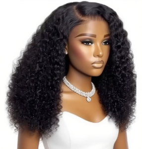 Perruque <span class=keywords><strong>Afro</strong></span> Courte Noire en Gros, Lace Front Synthétique Bouclée Fluffy Résistante à la Chaleur pour Femmes, Style Protecteur Quotidien, Fête - Product Image 1